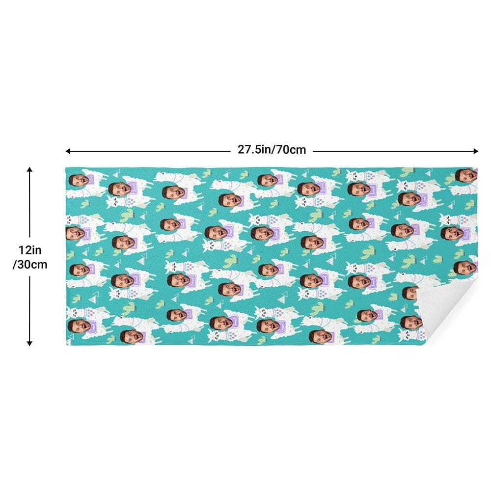 Custom Hand Towel With Faces Personalized Photo Towel Funny Gifts for Friends Sheep - MyFaceBoxer