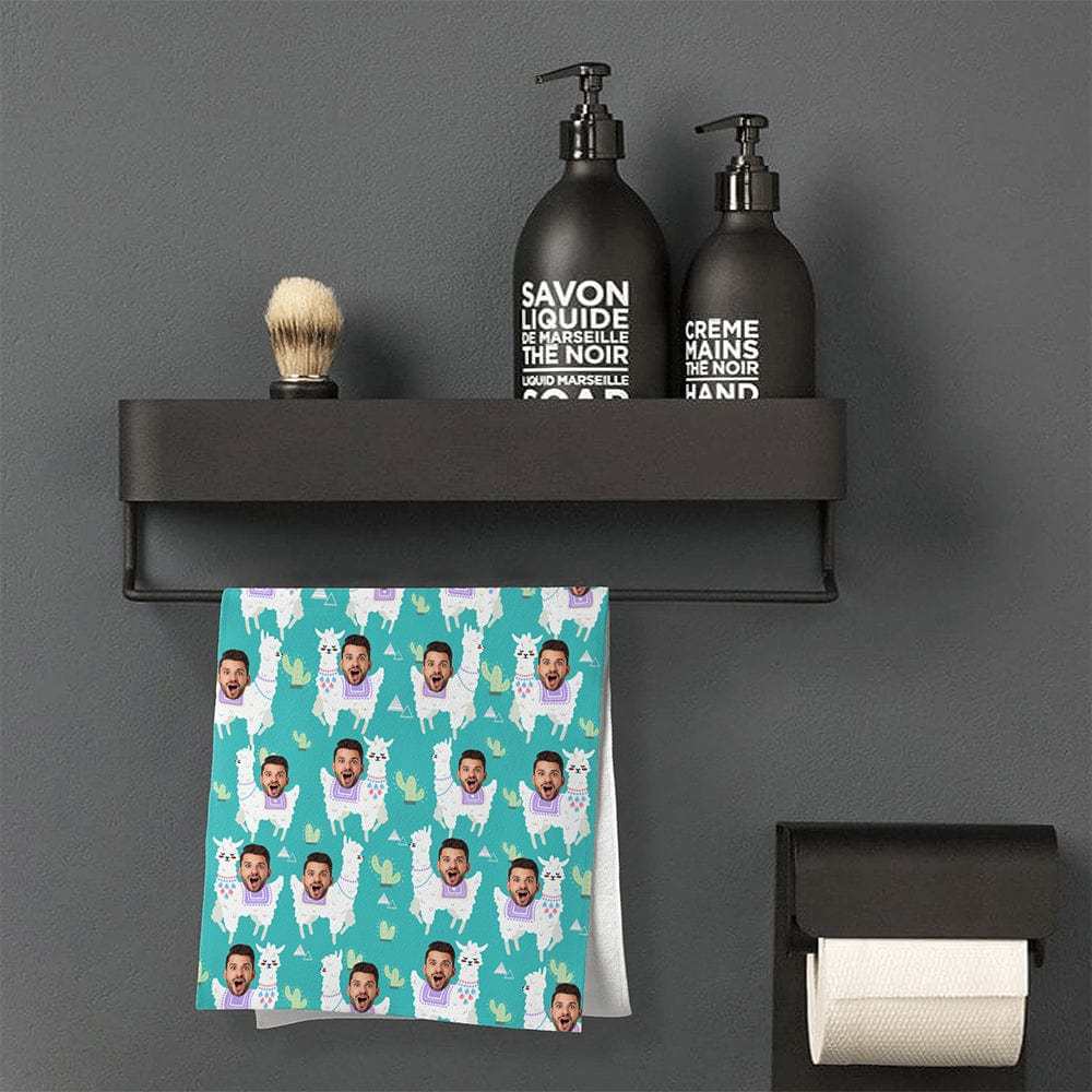 Custom Hand Towel With Faces Personalized Photo Towel Funny Gifts for Friends Sheep - MyFaceBoxer