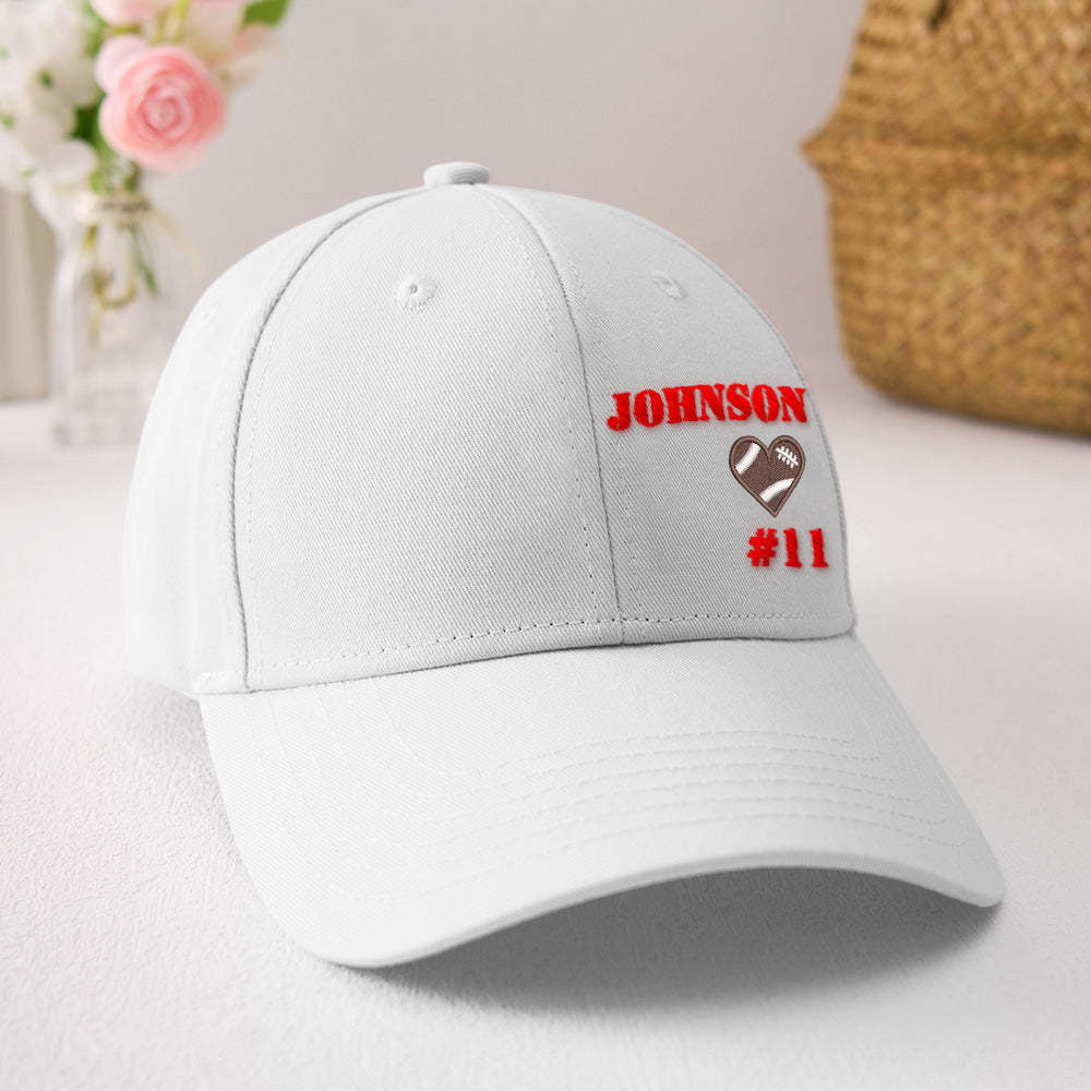Personalized Football Team Caps Baseball Hats Game Day Gift Idea for Teammates and Sports Fans - MyFaceBoxer