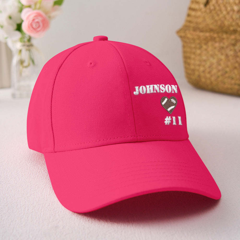 Personalized Football Team Caps Baseball Hats Game Day Gift Idea for Teammates and Sports Fans - MyFaceBoxer