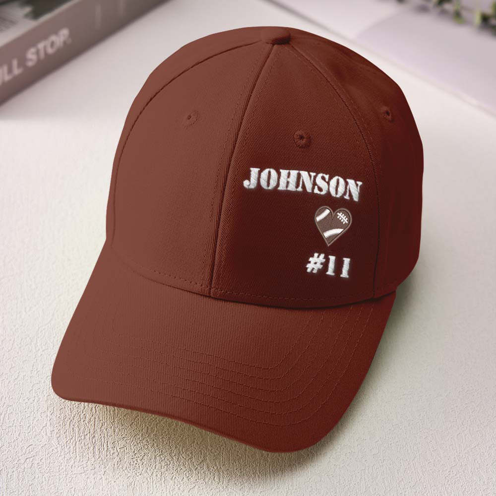 Personalized Football Team Caps Baseball Hats Game Day Gift Idea for Teammates and Sports Fans - MyFaceBoxer
