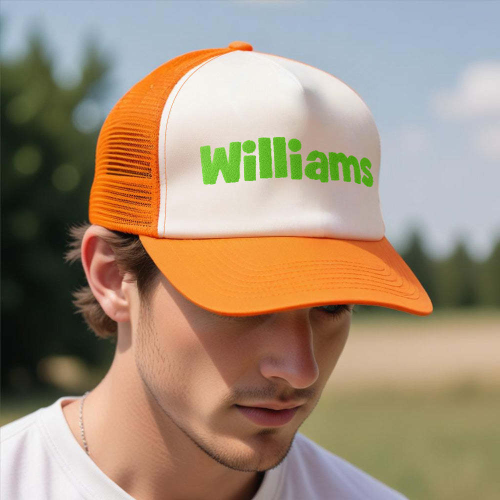 Custom Puff Print Trucker Hat Personalized Glow-in-the-dark Foam Trucker Caps for Adult - MyFaceBoxer