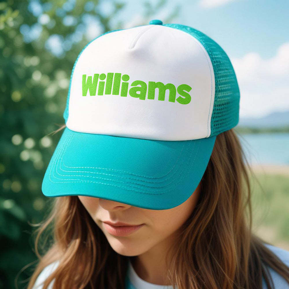 Custom Puff Print Trucker Hat Personalized Glow-in-the-dark Foam Trucker Caps for Adult - MyFaceBoxer