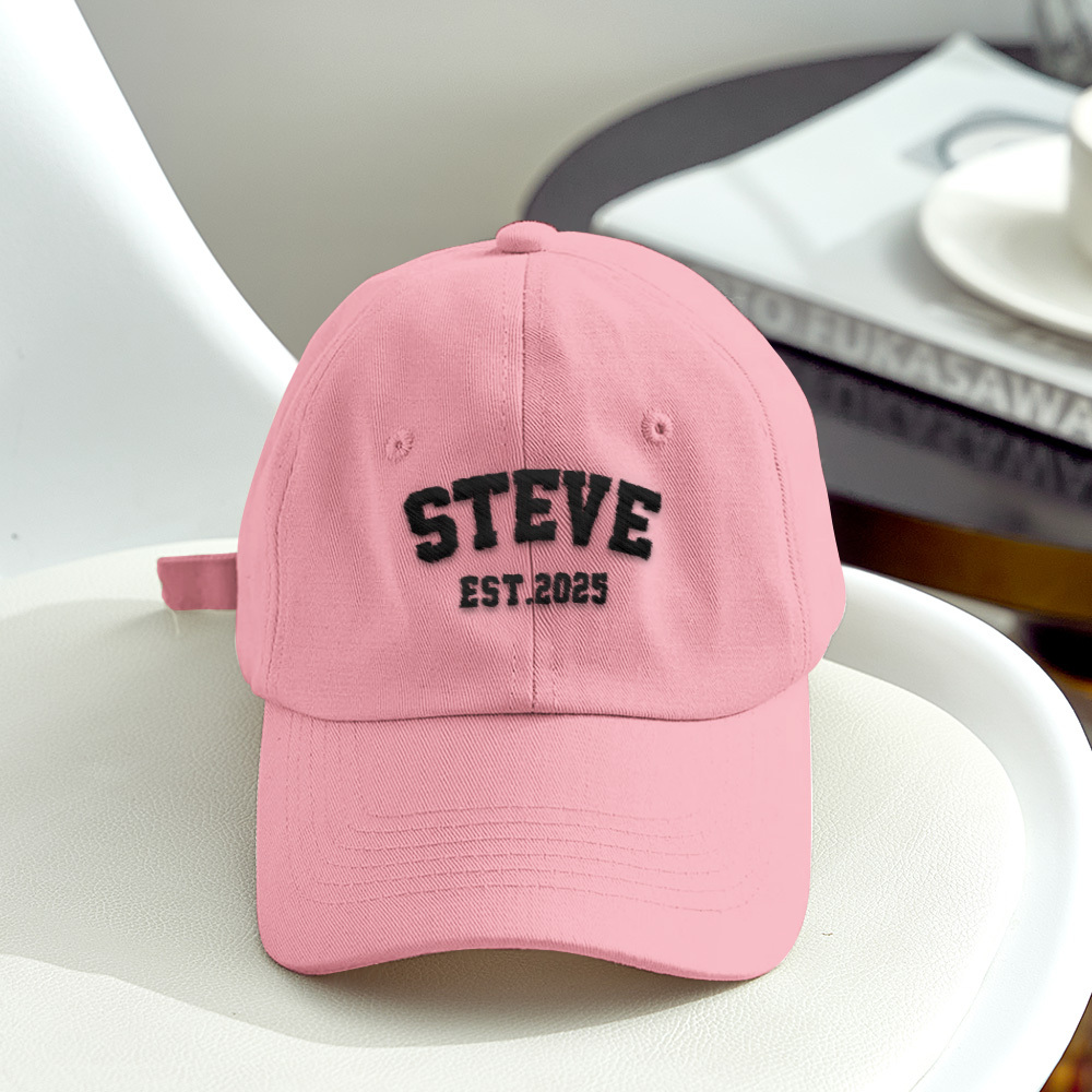 Father's Day Gifts Custom Embroidered Hat, Personalized Date, Vintage Baseball Hat, Gift For New Grandma Grandpa