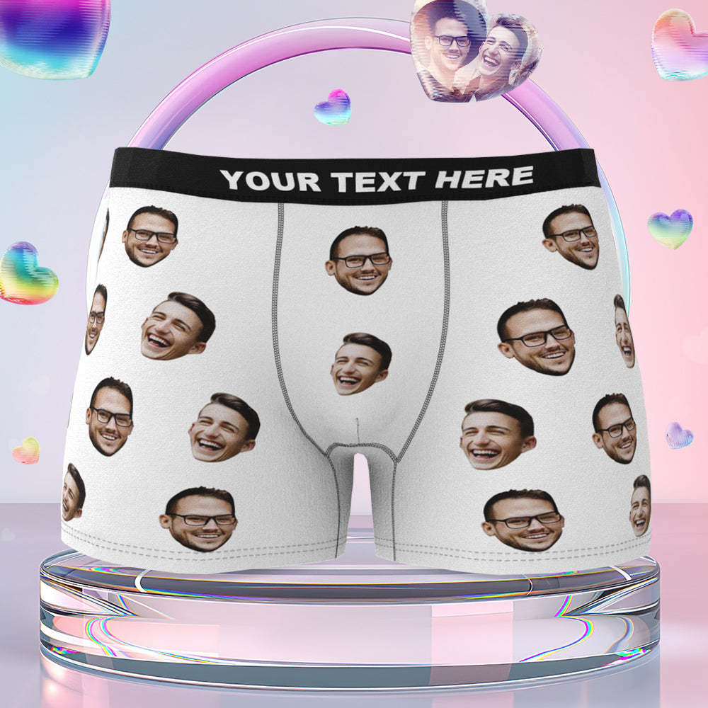 Men's Custom Colorful Face Boxer Shorts 3D Online Preview Personalized LGBT Gifts - MyFaceBoxer