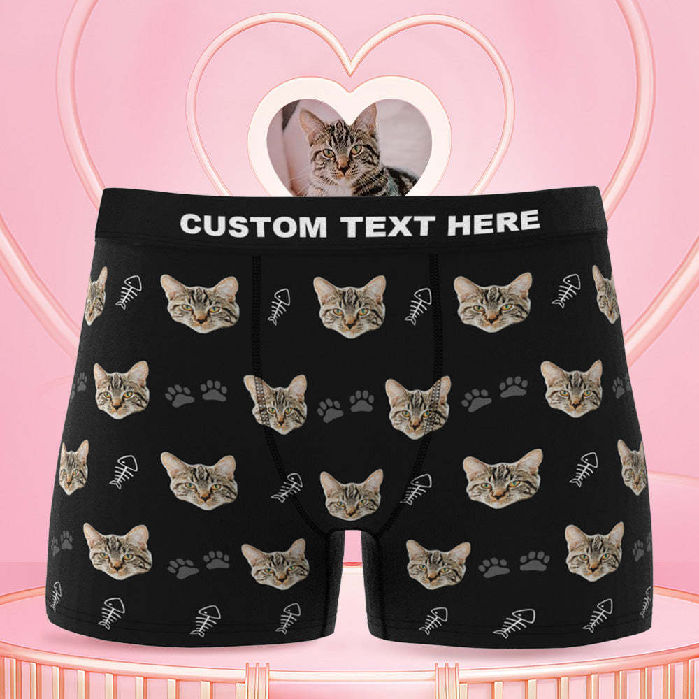 Men's Custom Cat Boxer Shorts 3D Online Preview - MyFaceBoxer