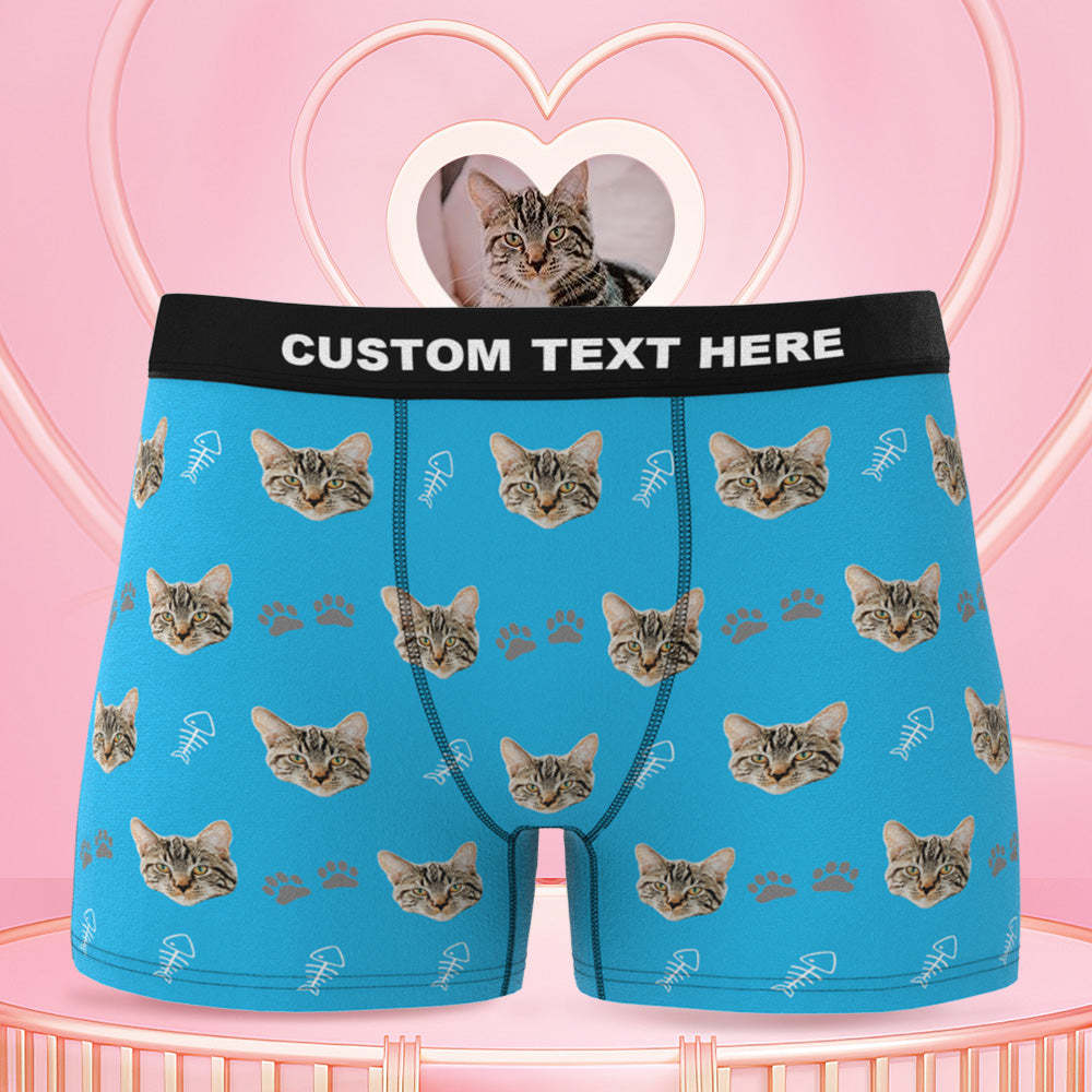 Men's Custom Cat Boxer Shorts 3D Online Preview - MyFaceBoxer