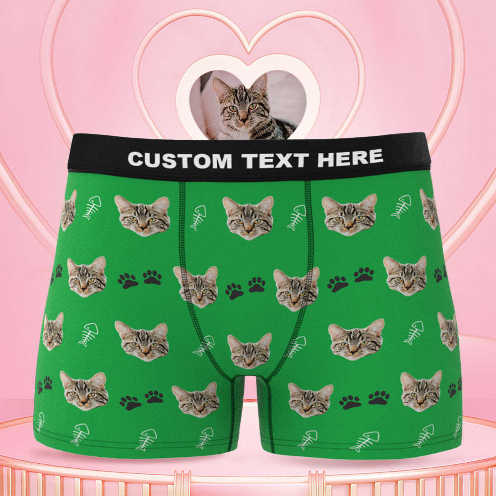 Men's Custom Cat Boxer Shorts 3D Online Preview - MyFaceBoxer