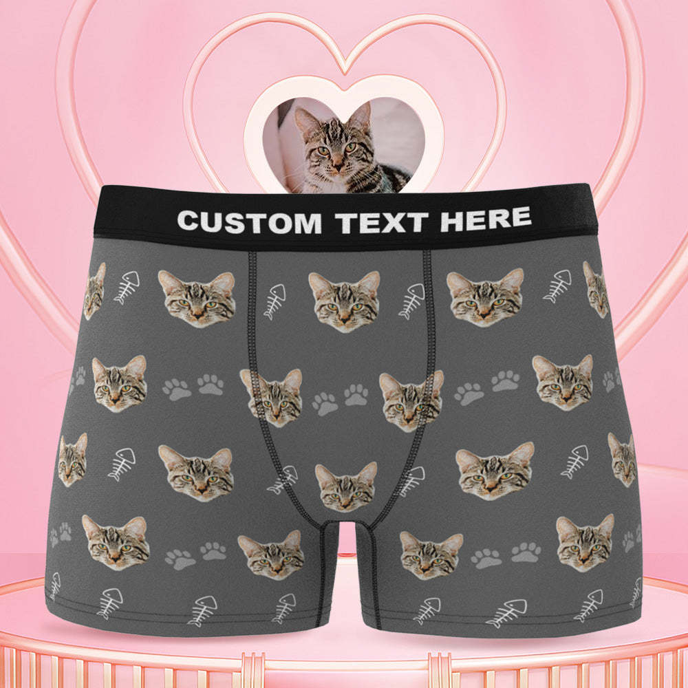 Men's Custom Cat Boxer Shorts 3D Online Preview - MyFaceBoxer