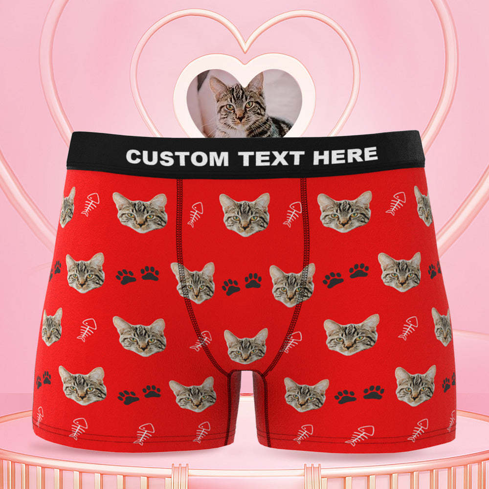 Men's Custom Cat Boxer Shorts 3D Online Preview - MyFaceBoxer