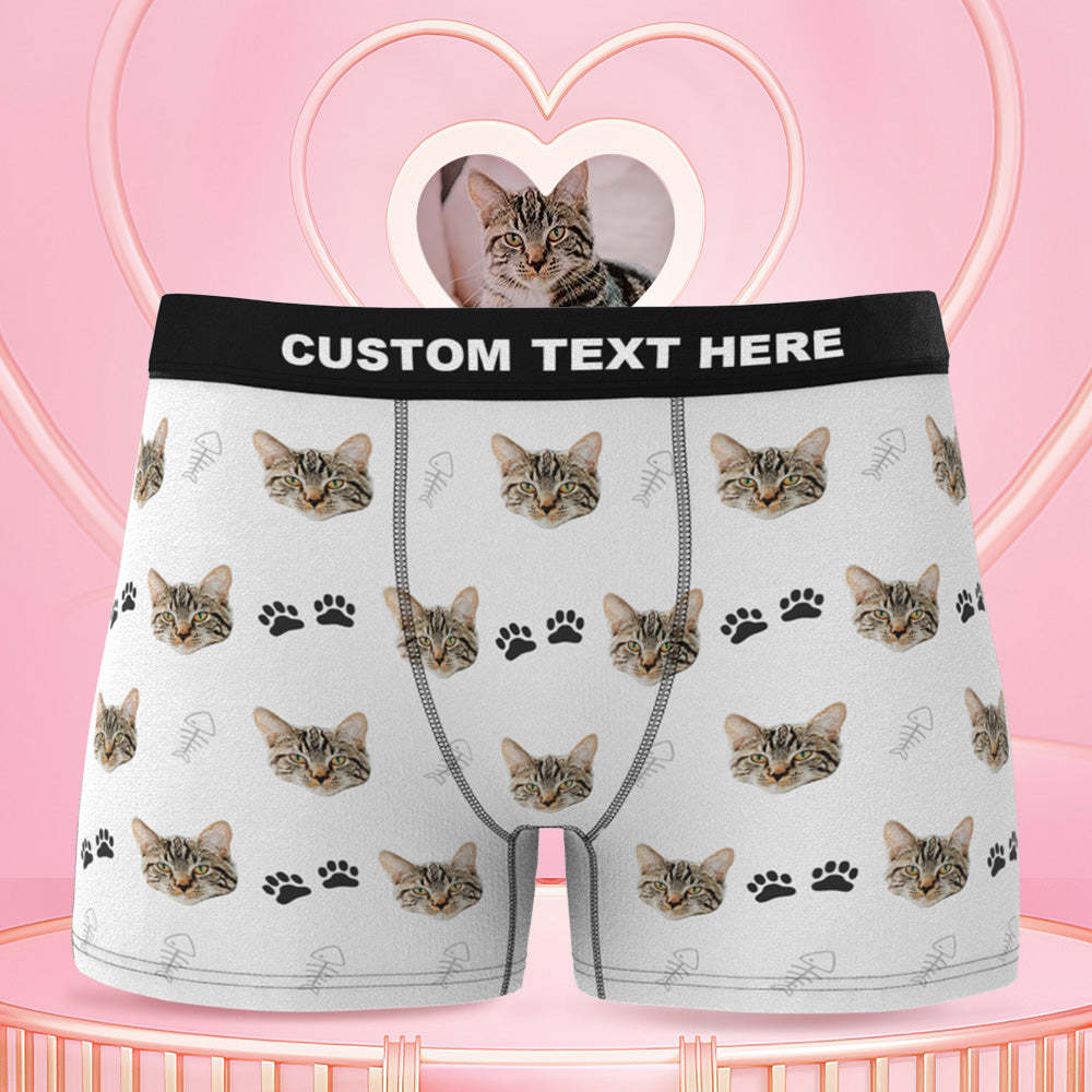 Men's Custom Cat Boxer Shorts 3D Online Preview - MyFaceBoxer