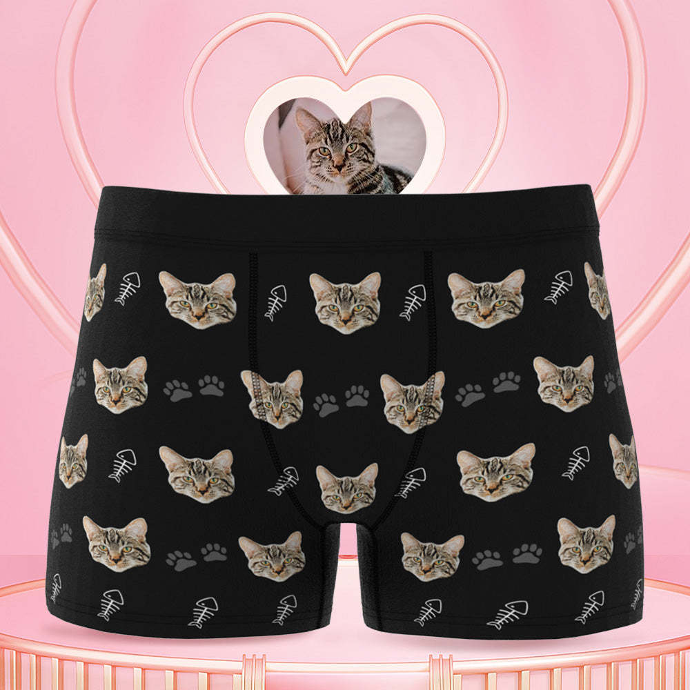 Men's Custom Cat Boxer Shorts 3D Online Preview - MyFaceBoxer