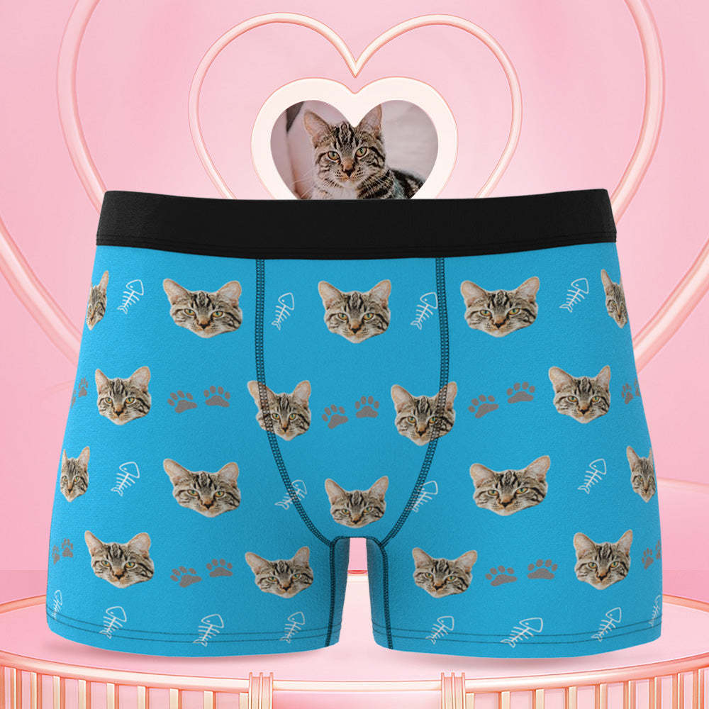 Men's Custom Cat Boxer Shorts 3D Online Preview - MyFaceBoxer