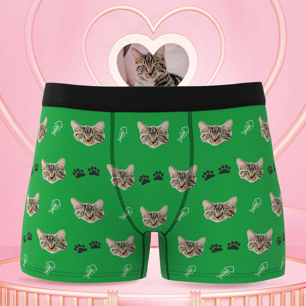 Men's Custom Cat Boxer Shorts 3D Online Preview - MyFaceBoxer