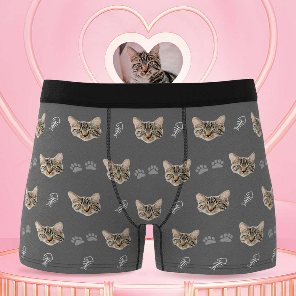 Men's Custom Cat Boxer Shorts 3D Online Preview - MyFaceBoxer