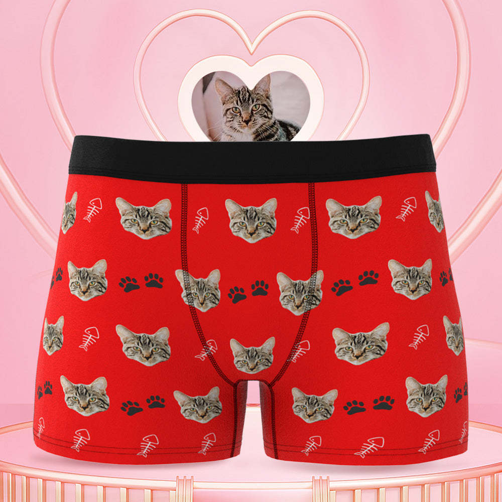 Men's Custom Cat Boxer Shorts 3D Online Preview - MyFaceBoxer