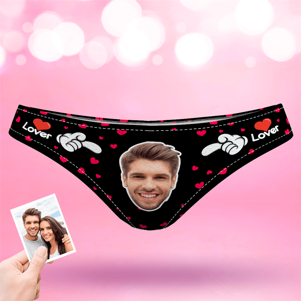 Valentine's Day Women's Custom Face Thong Panty - Lover - MyFaceBoxer