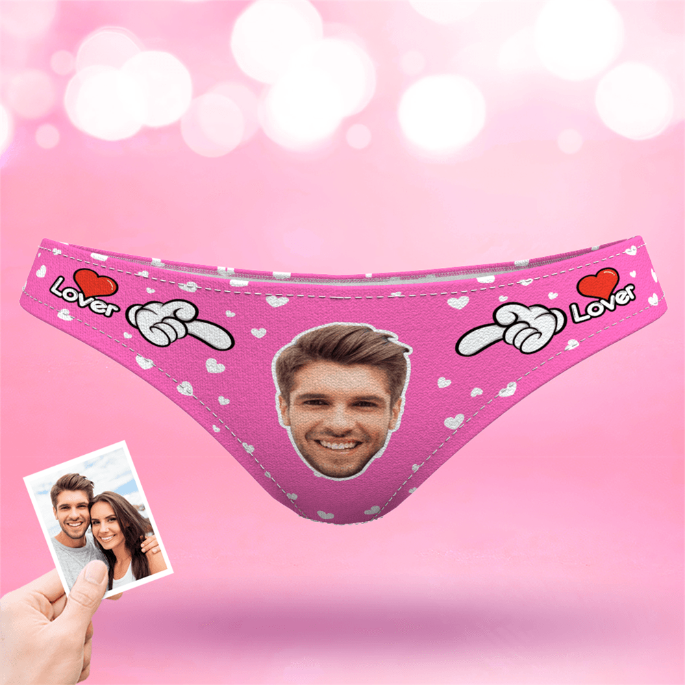 Valentine's Day Women's Custom Face Thong Panty - Lover - MyFaceBoxer