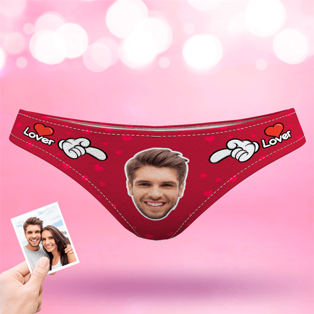Valentine's Day Women's Custom Face Thong Panty - Lover - MyFaceBoxer