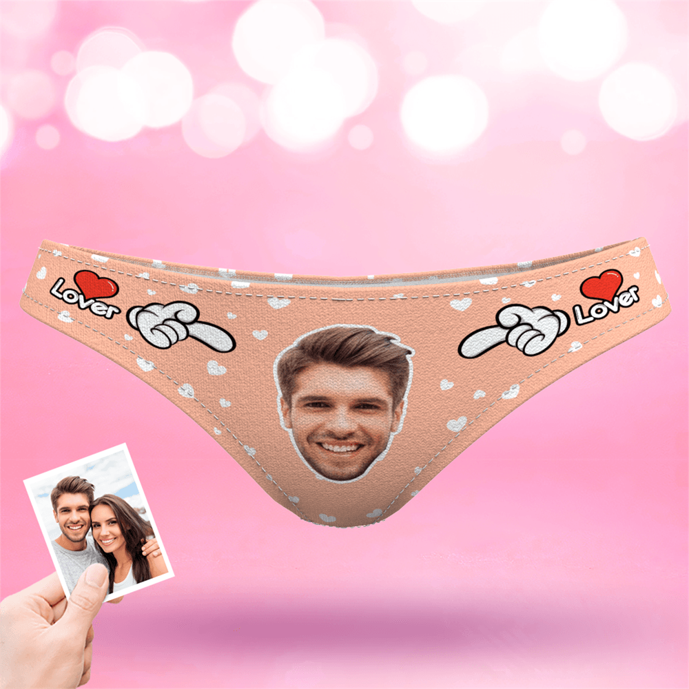 Valentine's Day Women's Custom Face Thong Panty - Lover - MyFaceBoxer