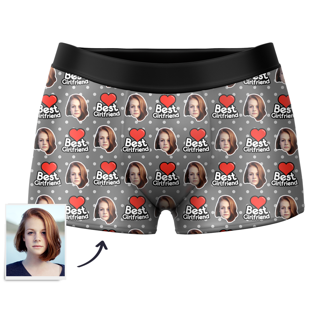 Custom Men's Boxer Shorts Anniversary Gifts for Him - MyFaceBoxer