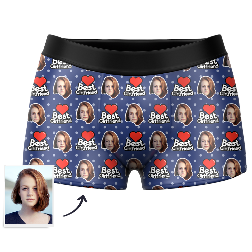 Custom Men's Boxer Shorts Anniversary Gifts for Him - MyFaceBoxer