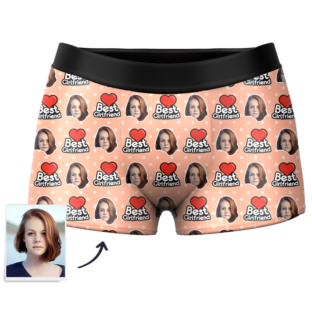 Custom Men's Boxer Shorts Anniversary Gifts for Him - MyFaceBoxer
