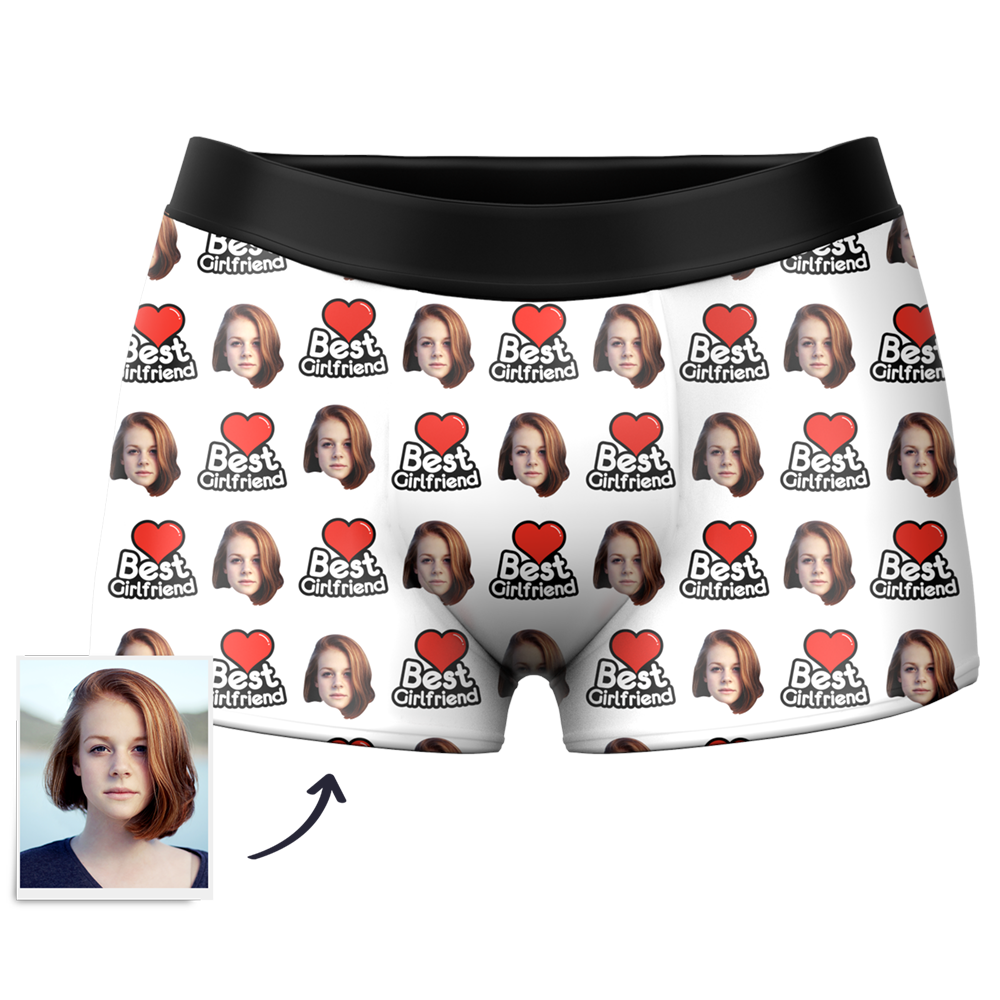 Custom Men's Boxer Shorts Anniversary Gifts for Him - MyFaceBoxer