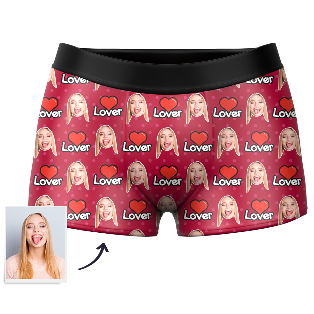 Men's Custom Face Colorful Boxer-Lover - MyFaceBoxer