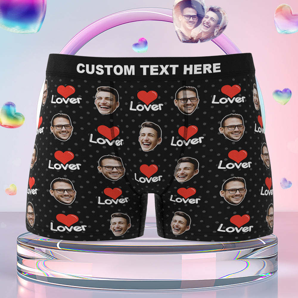 Men's Custom Face Colorful Boxer 3D Online Preview - Love Personalized LGBT Gifts - MyFaceBoxer