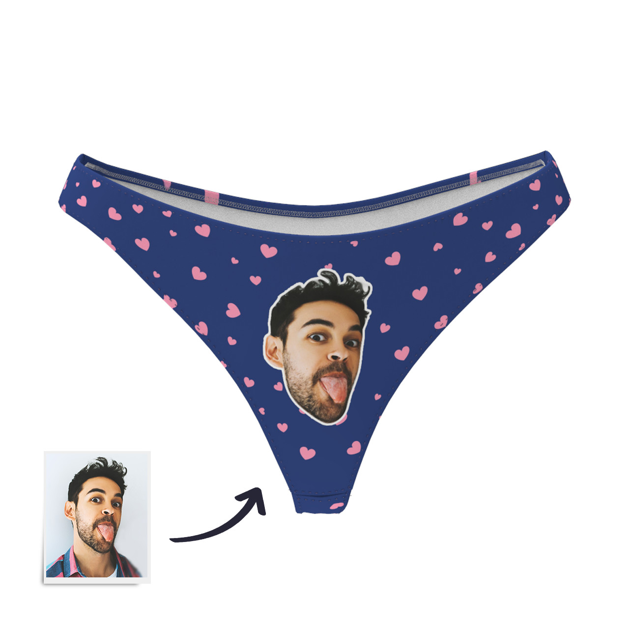 Women's Custom Face Thong Panty - Sweet Heart - MyFaceBoxer