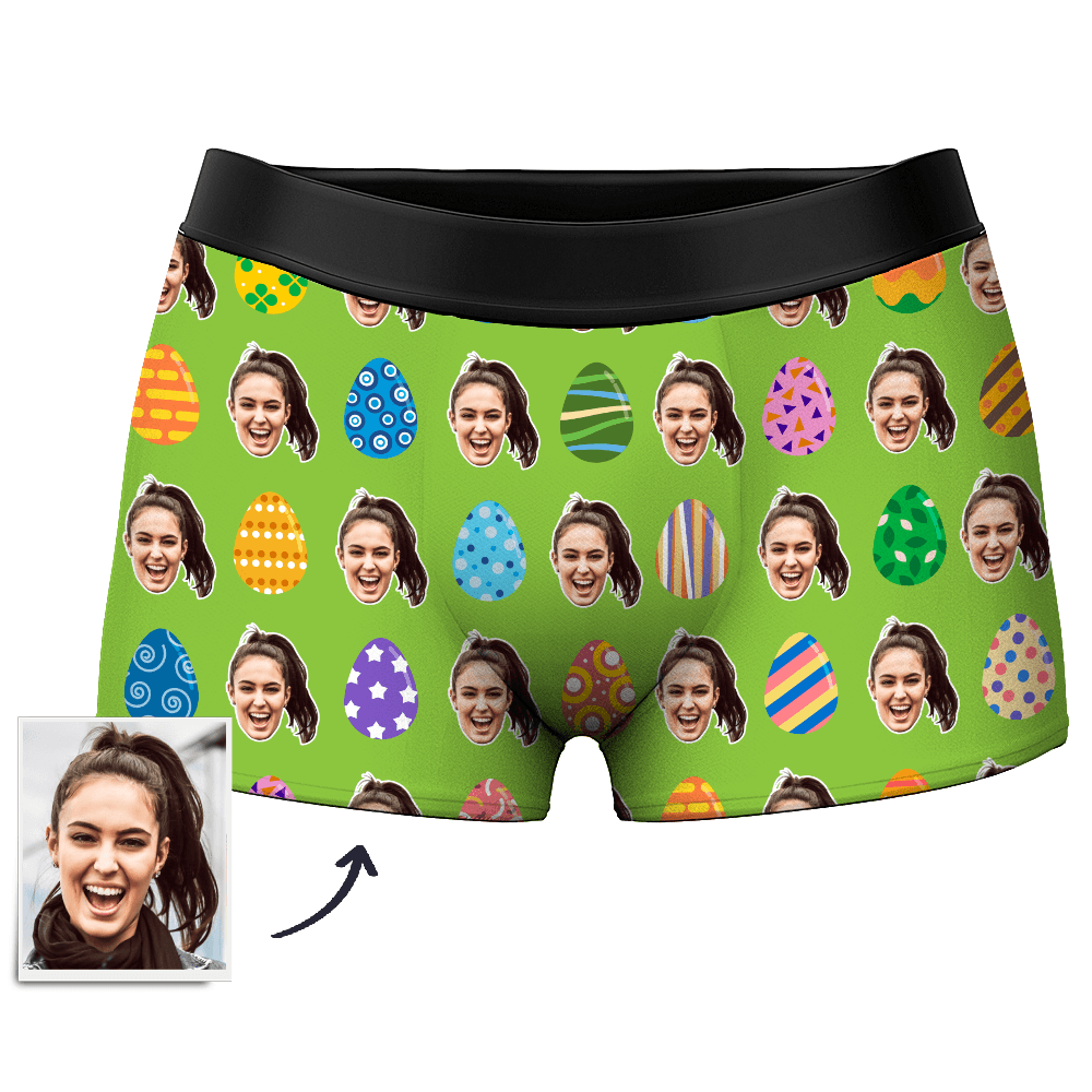 Men's Color Easter Egg Customize Face Boxer Shorts - MyFaceBoxer