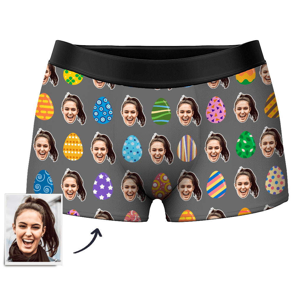 Men's Color Easter Egg Customize Face Boxer Shorts - MyFaceBoxer