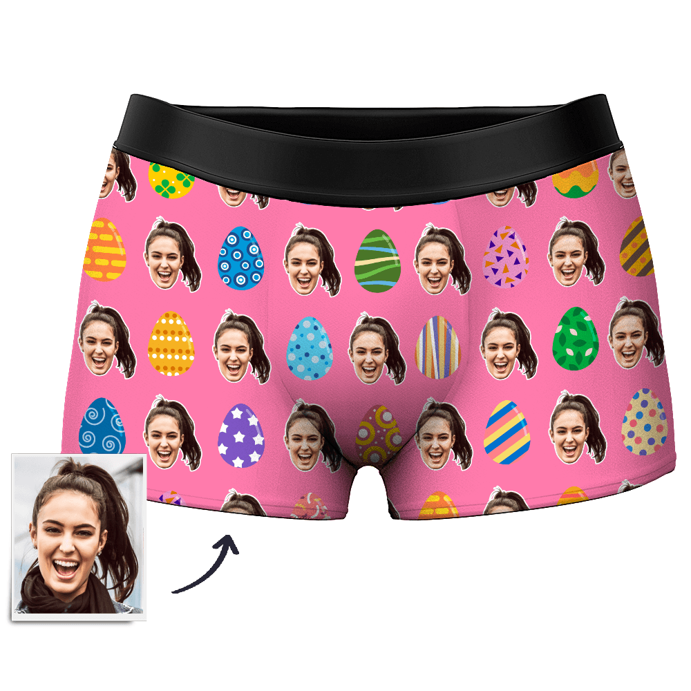 Men's Color Easter Egg Customize Face Boxer Shorts - MyFaceBoxer