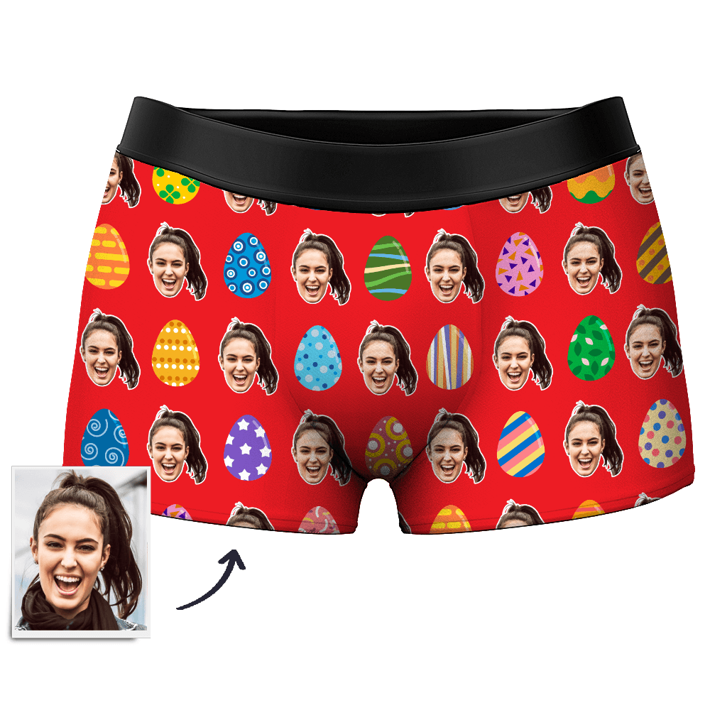Men's Color Easter Egg Customize Face Boxer Shorts - MyFaceBoxer