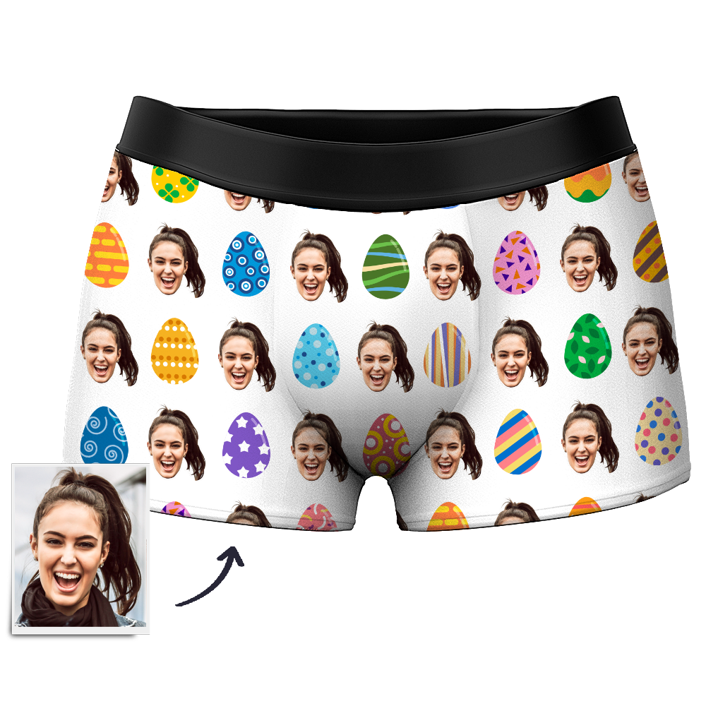 Men's Color Easter Egg Customize Face Boxer Shorts - MyFaceBoxer