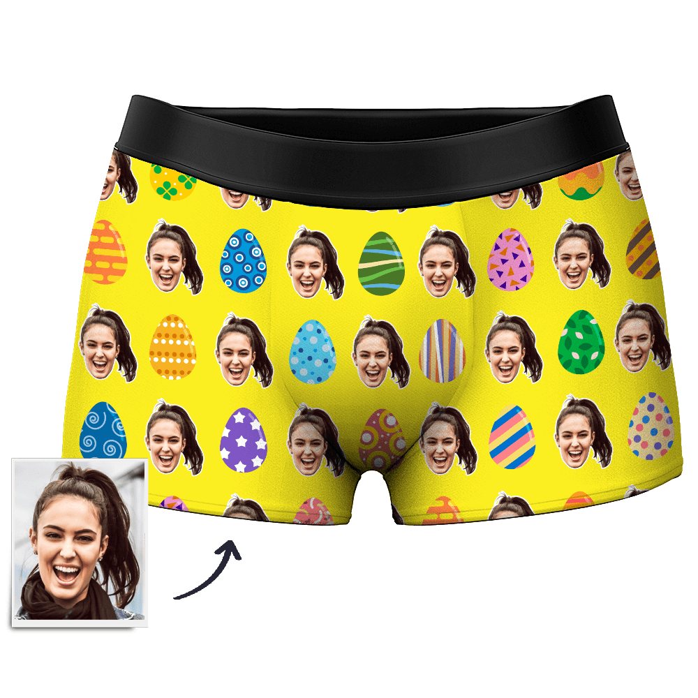 Men's Color Easter Egg Customize Face Boxer Shorts - MyFaceBoxer