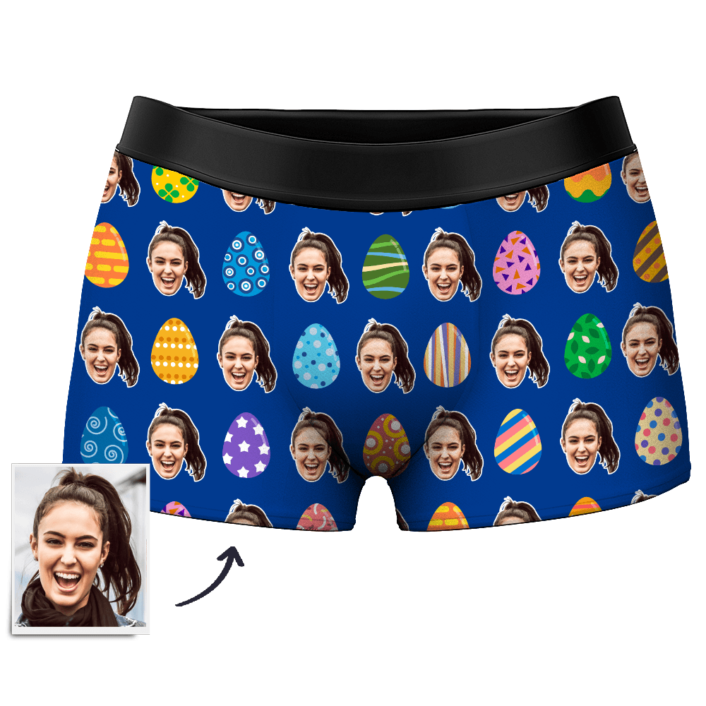 Men's Color Easter Egg Customize Face Boxer Shorts - MyFaceBoxer