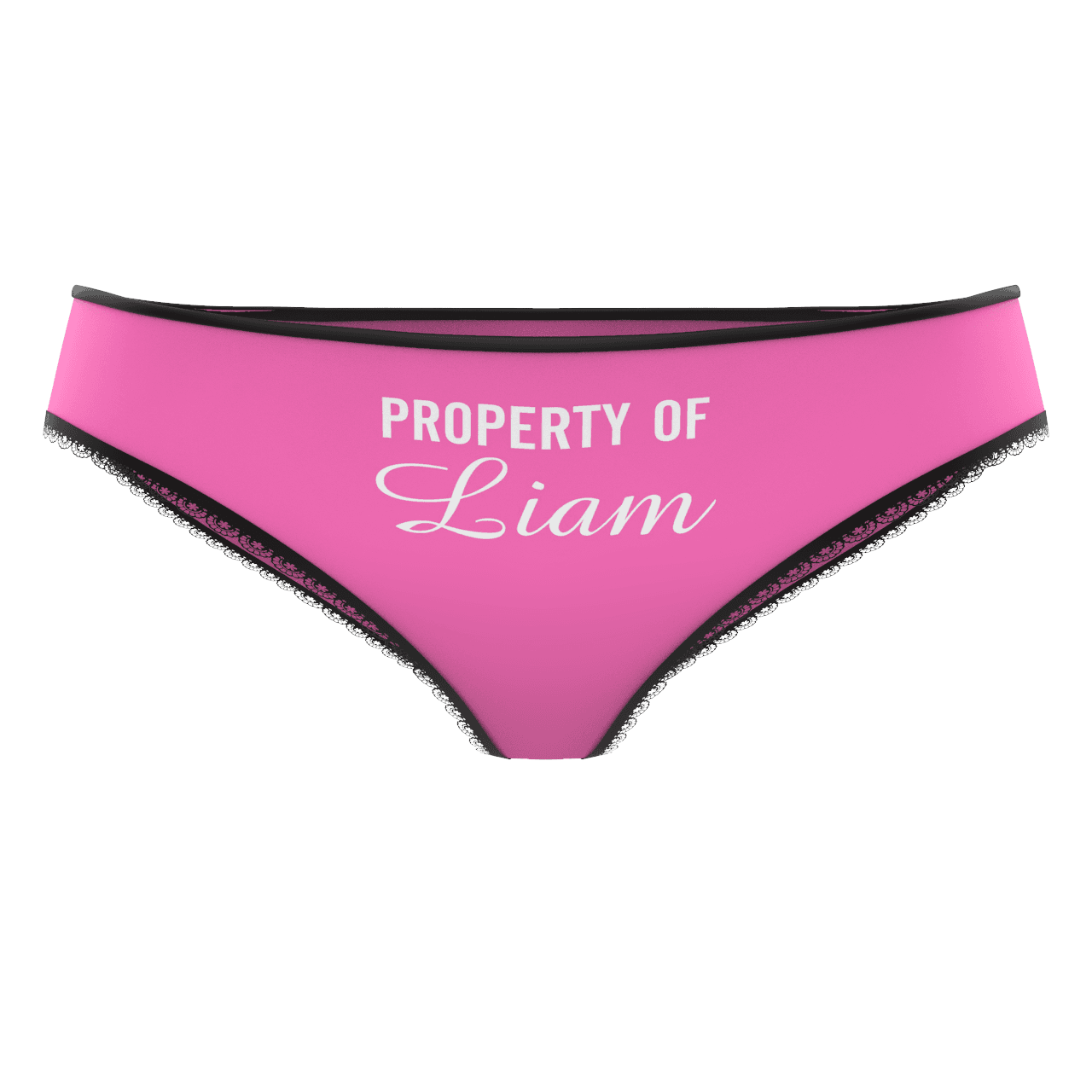 Couple Plain Women's Custom Name Property of Colorful Panties - MyFaceBoxer