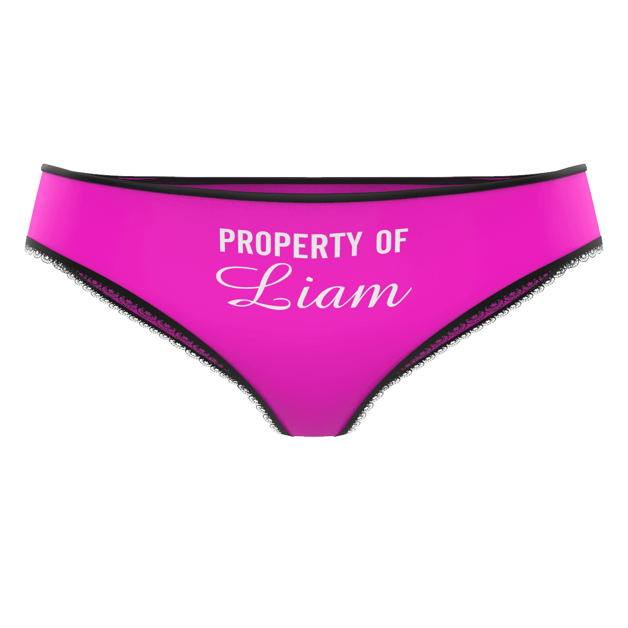 Couple Plain Women's Custom Name Property of Colorful Panties - MyFaceBoxer