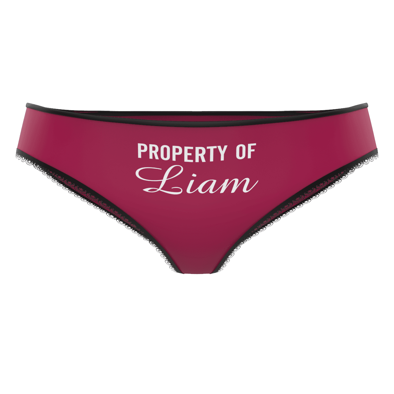 Couple Plain Women's Custom Name Property of Colorful Panties - MyFaceBoxer