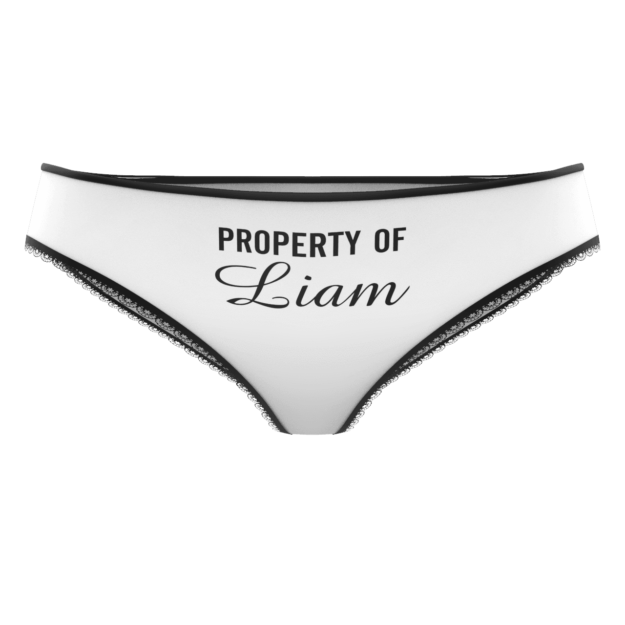 Couple Plain Women's Custom Name Property of Colorful Panties - MyFaceBoxer