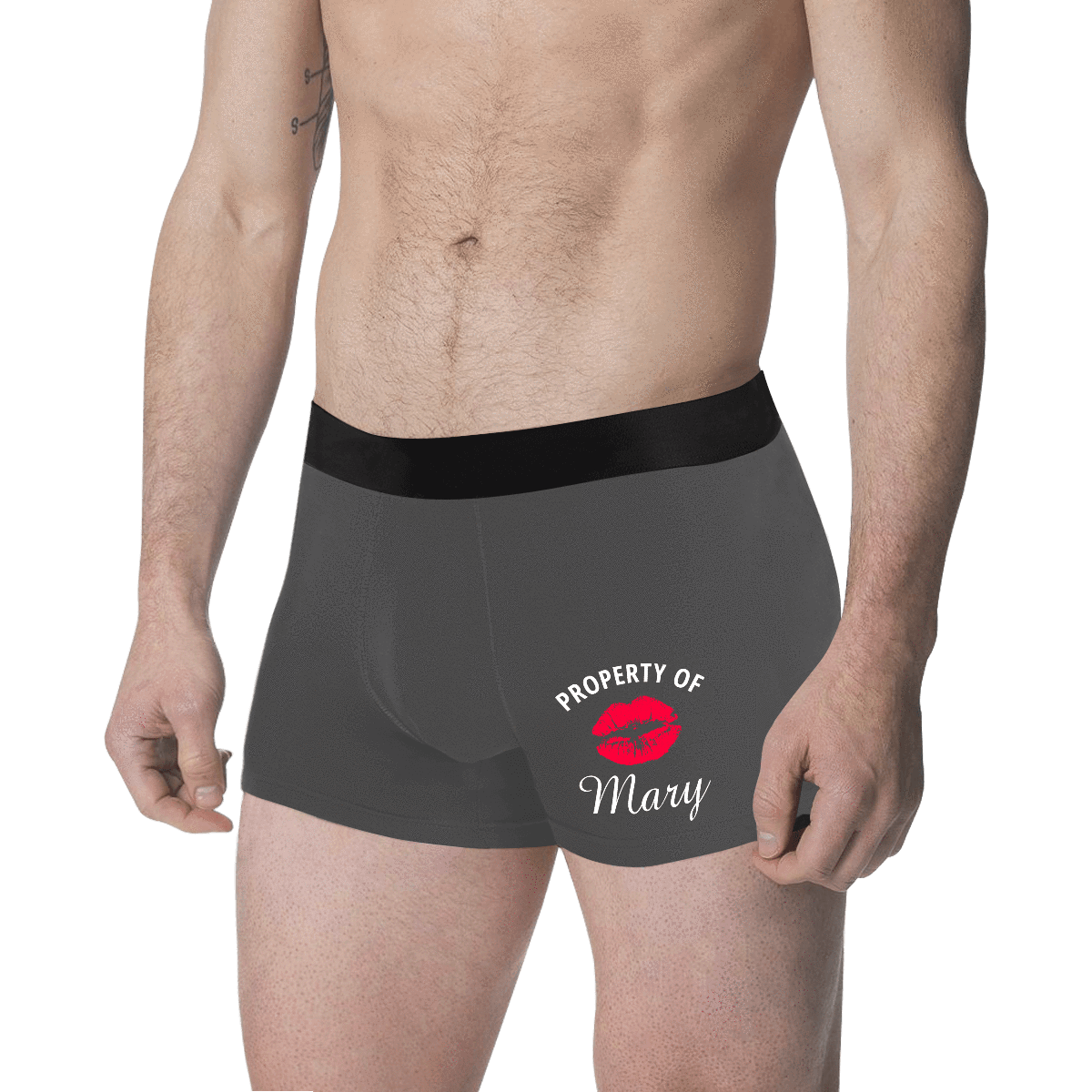 Men's Personalized Name Colorful Property of Boxer Shorts - Kiss - MyFaceBoxer