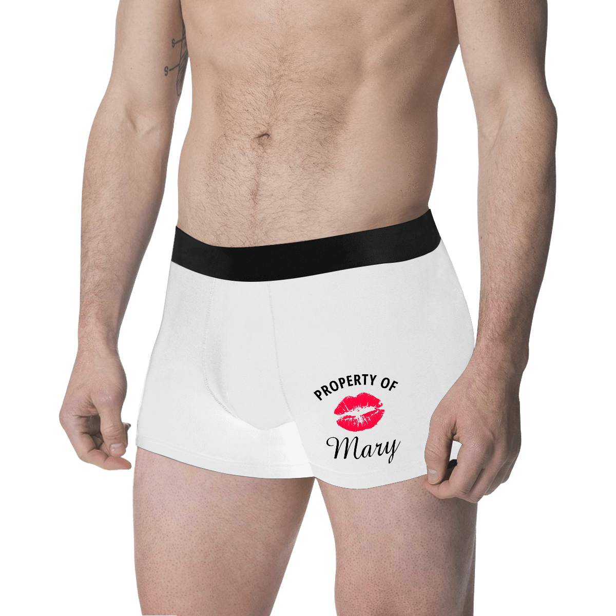 Men's Personalized Name Colorful Property of Boxer Shorts - Kiss - MyFaceBoxer