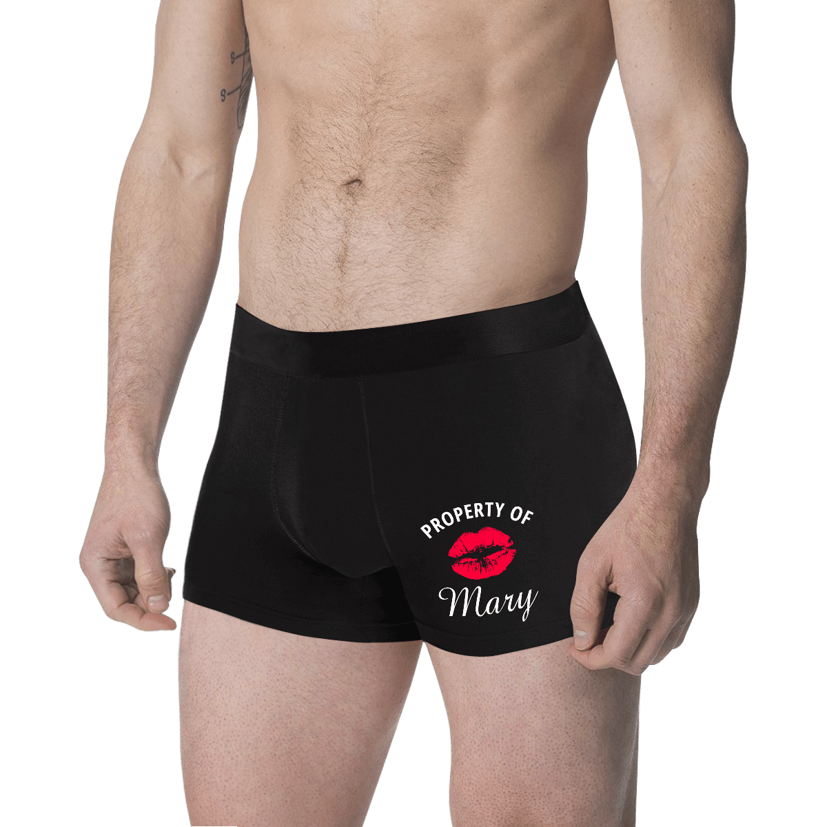 Men's Personalized Name Colorful Property of Boxer Shorts - Kiss - MyFaceBoxer