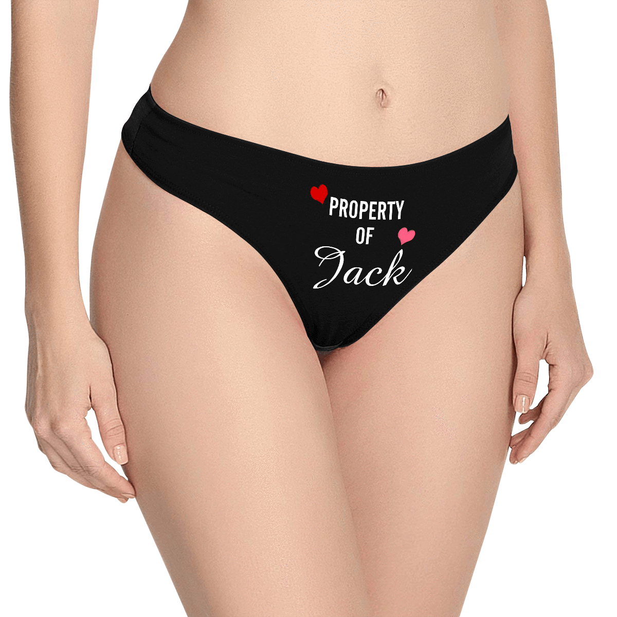 Custom Face Underwear For Her Personalized Charge Black Thongs Panty