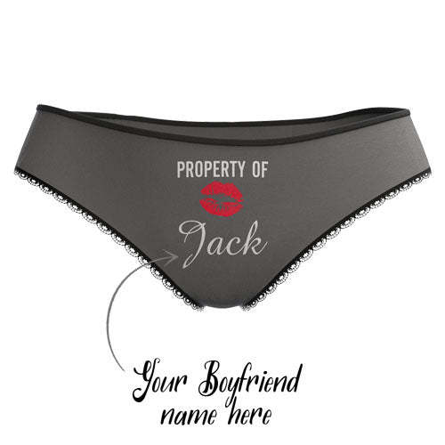 Couple Plain Women's Custom Name Property of Colorful Panties - Kiss - MyFaceBoxer