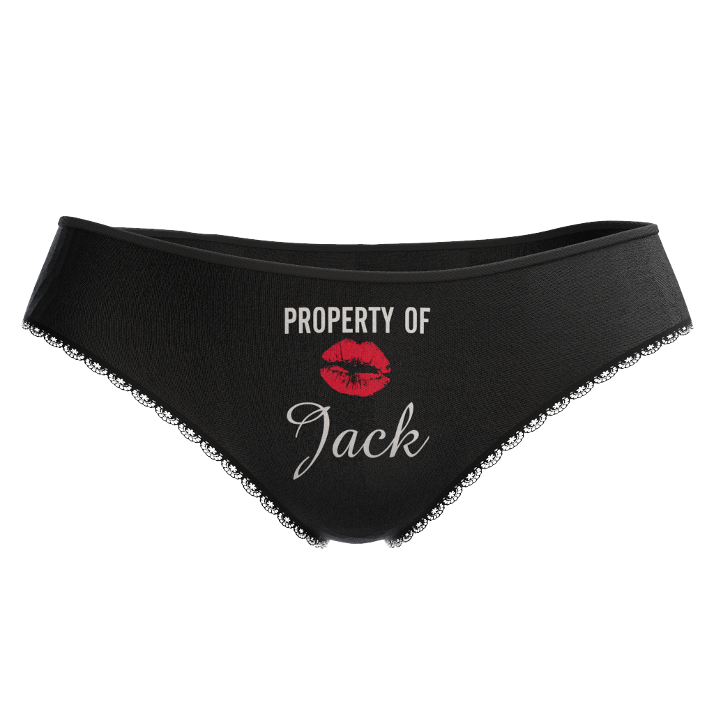 Couple Plain Women's Custom Name Property of Colorful Panties - Kiss - MyFaceBoxer