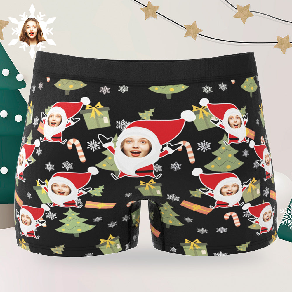Custom Men's Photo Boxers Personalized Christmas Face Underwear Christmas Gift for Boyfriend - MyFaceBoxer