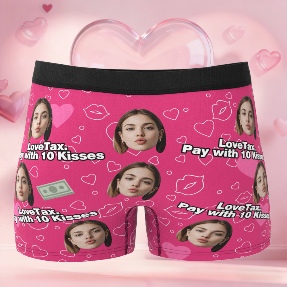 Valentine's Gifts Custom Face Men's Underwear Personalized Boxer Briefs Gifts for Him Multi Designs